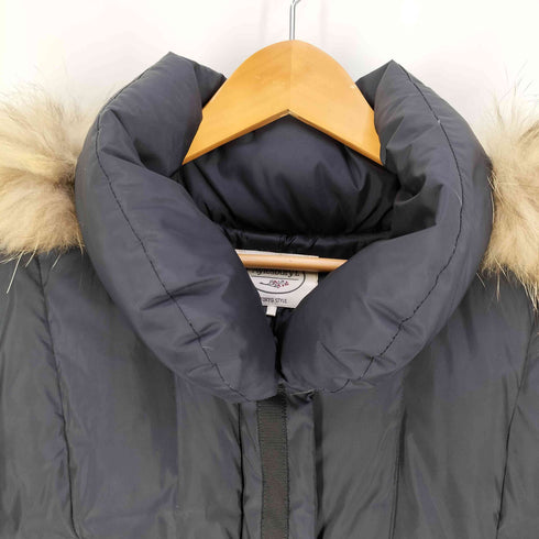 アリスバーリー Aylesbury 着脱フード付き ラクーンファー ダウンコート レディース JPN:L